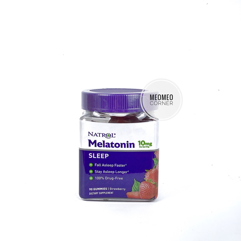 Kẹo ngủ Natrol Melatonin 10mg Mỹ Kẹo dẻo Natrol Gummies