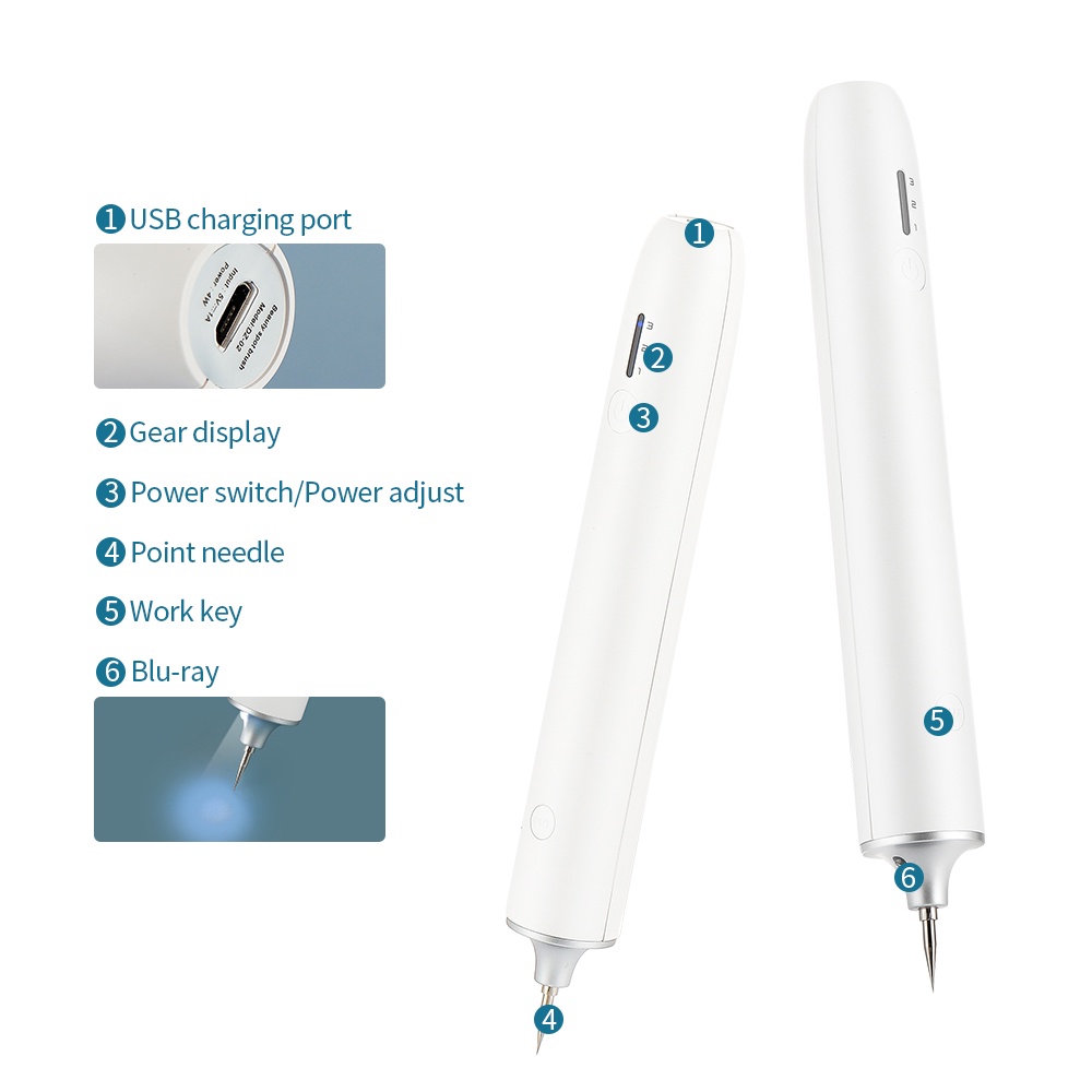 Foreverlily Bút Laser Xóa Nốt Ruồi/Hình Xăm/Tàn Nhang Làm Đẹp Tiện Dụng