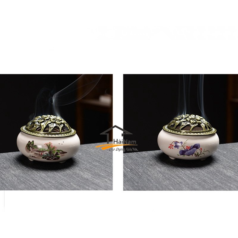 Lư đốt trầm Hải Nam, lư hương đốt trầm, lư xông trầm bằng gốm nhiều mẫu mã, giá rẻ