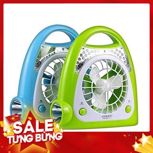 Freeship Quạt sạc mini đa năng tích hợp đèn pin, đèn led