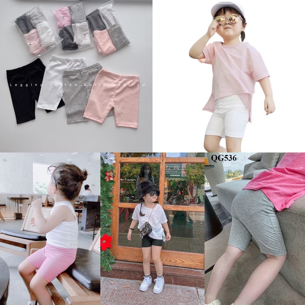 Quần legging ngố xuất dư bé gái