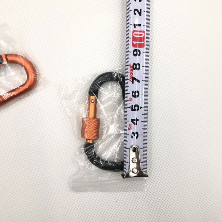 Combo 10 Móc Khóa Đa Năng Nhôm Đi Phượt 8cm, Móc Treo Đồ Du Lịch Chữ D Carabiner