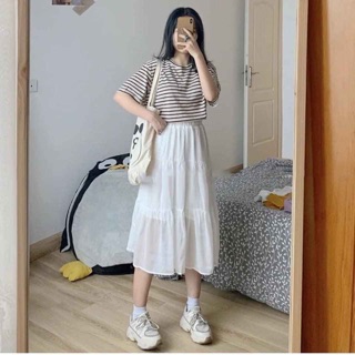 Chân váy voan tầng {hình chụp thật}