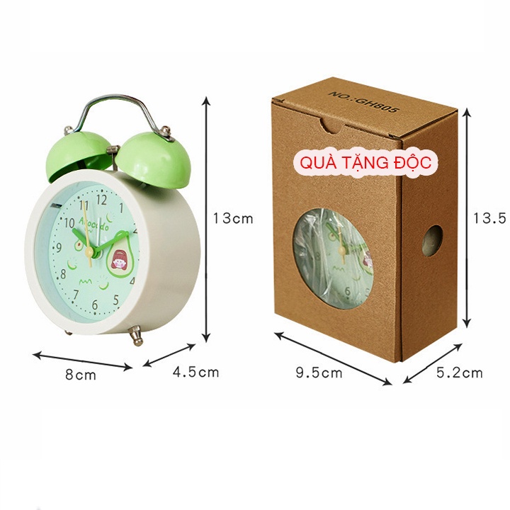 Đồng hồ báo thức, để bàn chuông reo to, hình ảnh siêu dễ thương GH805