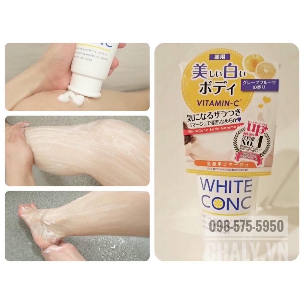 Tẩy da chết White Conc dành cho body Nhật Bản