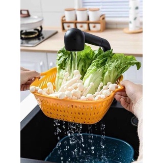 Combo rổ 6 món rổ nhựa 3 rổ và 3 chậu ráo nước, hàng chất lượng cao siêu bền