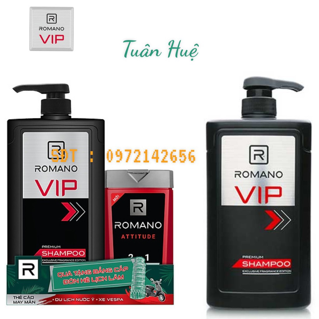 dầu gội đầu romano vip chai 650ml