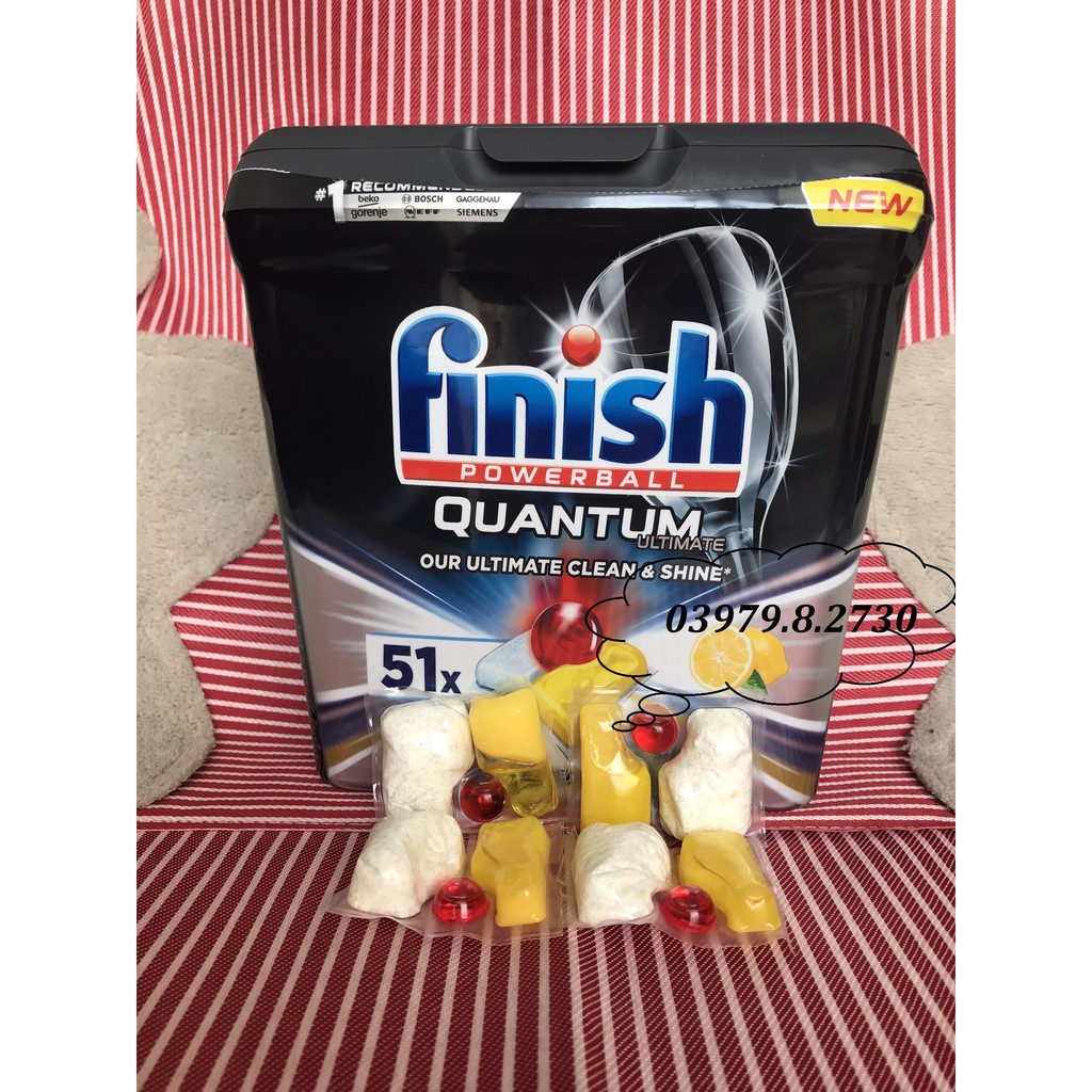 02 Viên rửa Finish Quantum Ultimate - hương chanh
