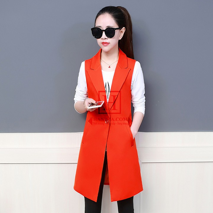 Áo gile nữ dáng dài RX-007 | BigBuy360 - bigbuy360.vn