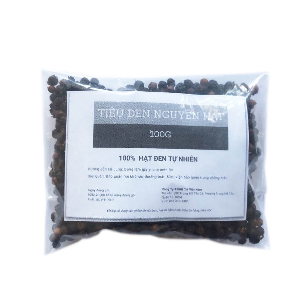 Tiêu đen nguyên hạt TAFOOD 100g