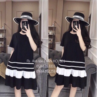 Đầm suông bầu đẹp cotton 40-65kg