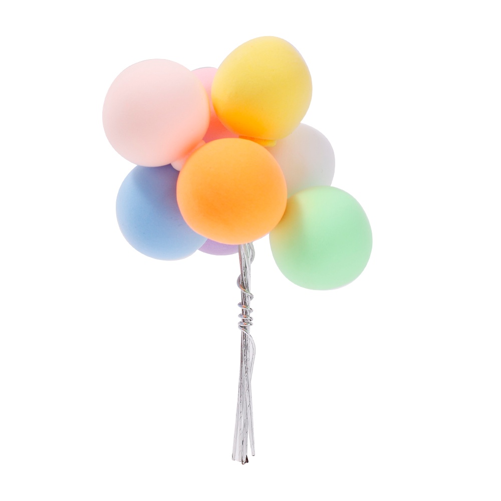Set 8 Que Cắm Trang Trí Bánh Kem / Cupcake Bằng Đất Sét Nhiều Màu Dành Cho Tiệc Sinh Nhật Em Bé