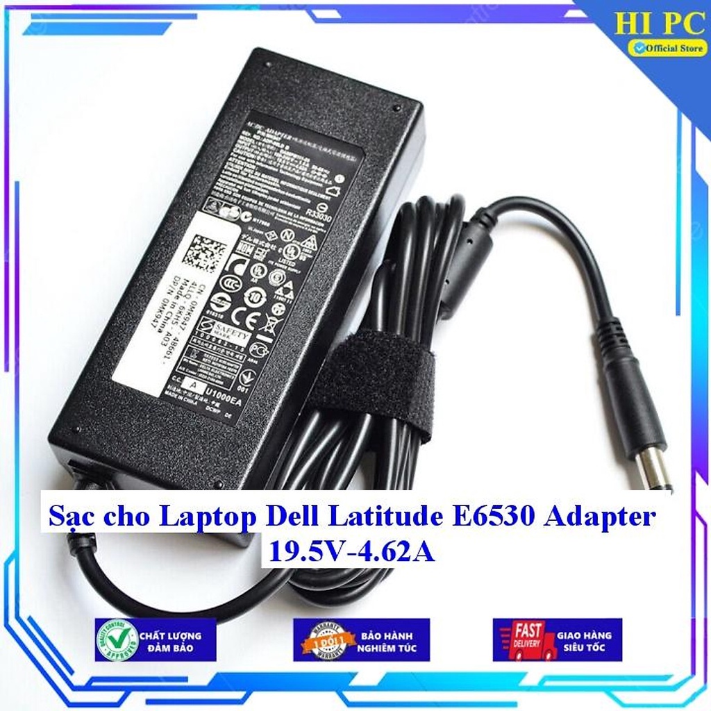 Sạc cho Laptop Dell Latitude E6530 Adapter 19.5V-4.62A - Hàng Nhập khẩu