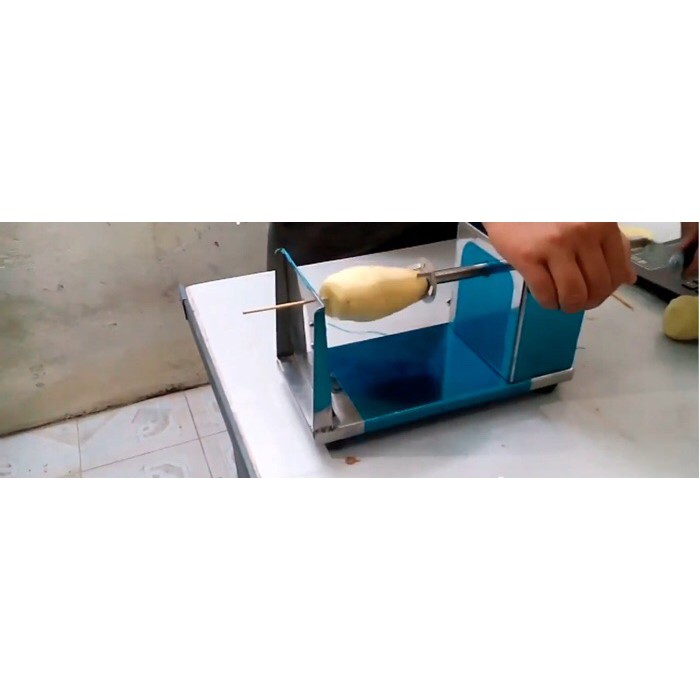 Dụng cụ cắt khoai lốc xoáy inox loại tốt tặng dao
