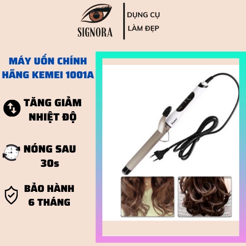 Máy Uốn Tóc trục dài lọn to Kemei 1001A Với 4 Mức Chỉnh Nhiệt Độ