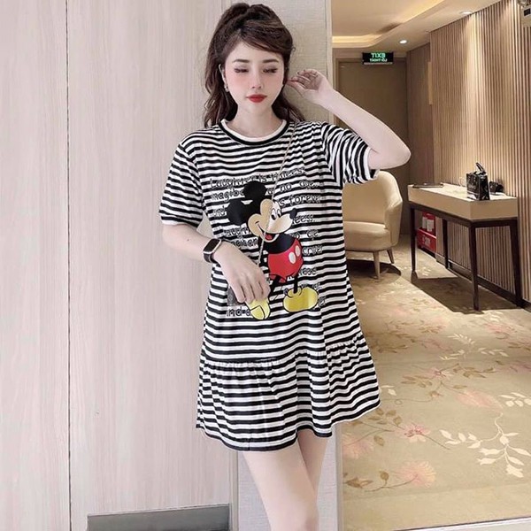 Váy đầm suông babydoll. Dáng xuông rộng mặc nhà, đi chơi, đi biển, bầu bí vô tư.Chất cotton thời trang nữ BeA Shop