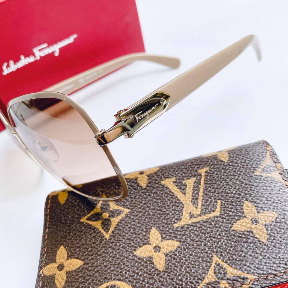Kính mát Salvatore Ferragamo SF150S  màu cafe sữa hiếm hot ⚜️Hàng Authentic⚜️
