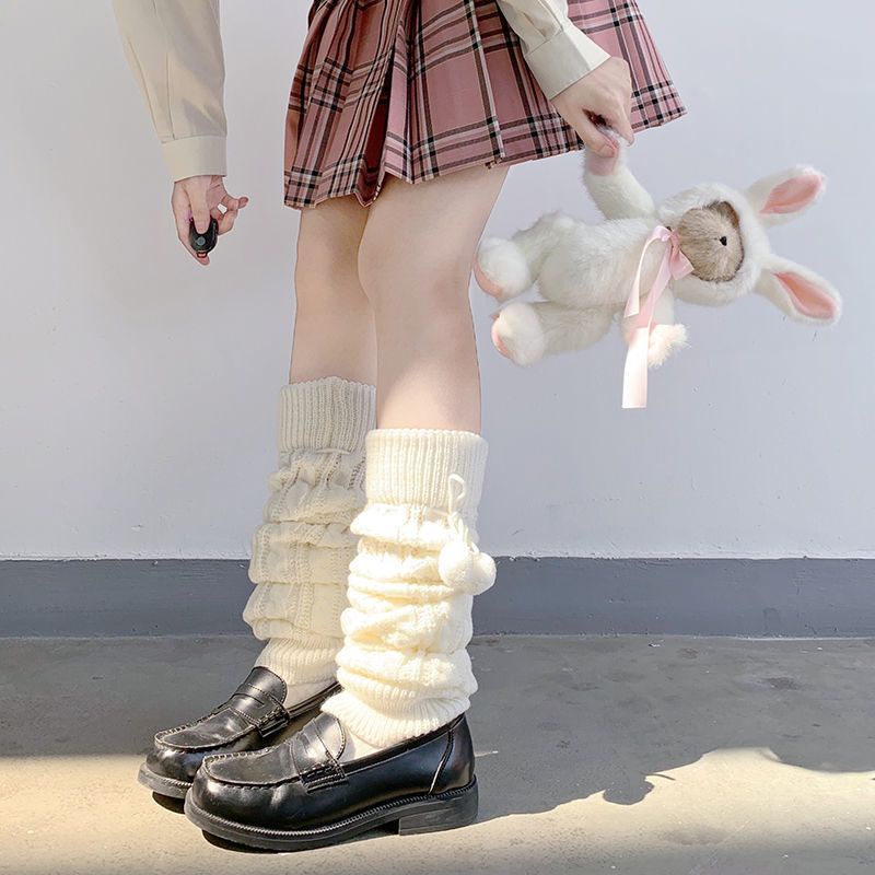 Mới Vớ Dệt Kim Cao Cổ Màu Trơn Phong Cách lolita Nhật Bản Cho Nữ
