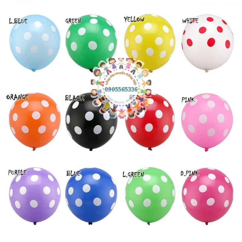 Set 50 Bong bóng in 5 mặt cao su siêu dày in hoạ tiết trang trí sinh nhật, trang trí tiệc gia đình