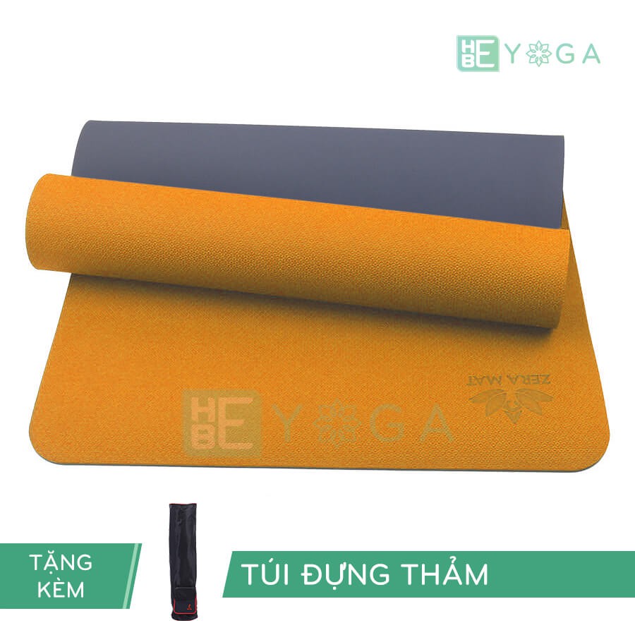 Thảm yoga TPE Zera Mat 2 lớp 8mm màu Cam (Tặng Kèm Túi)