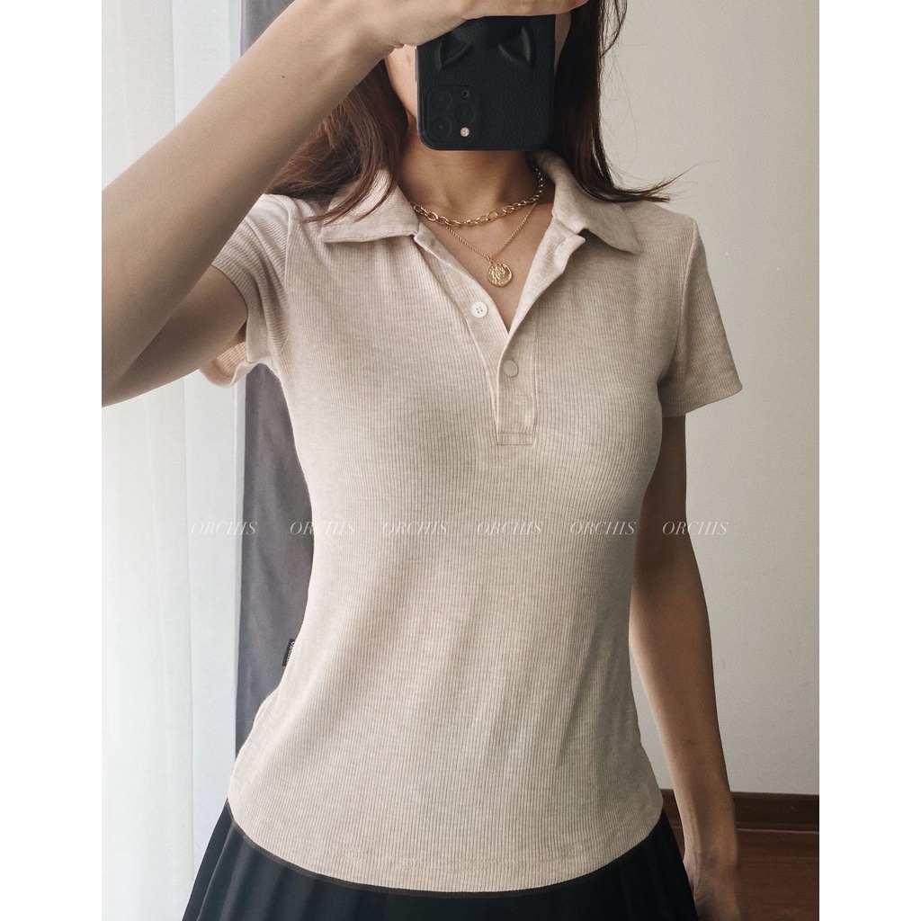 ORCHIS Áo thun gân polo (Ảnh thật) | BigBuy360 - bigbuy360.vn