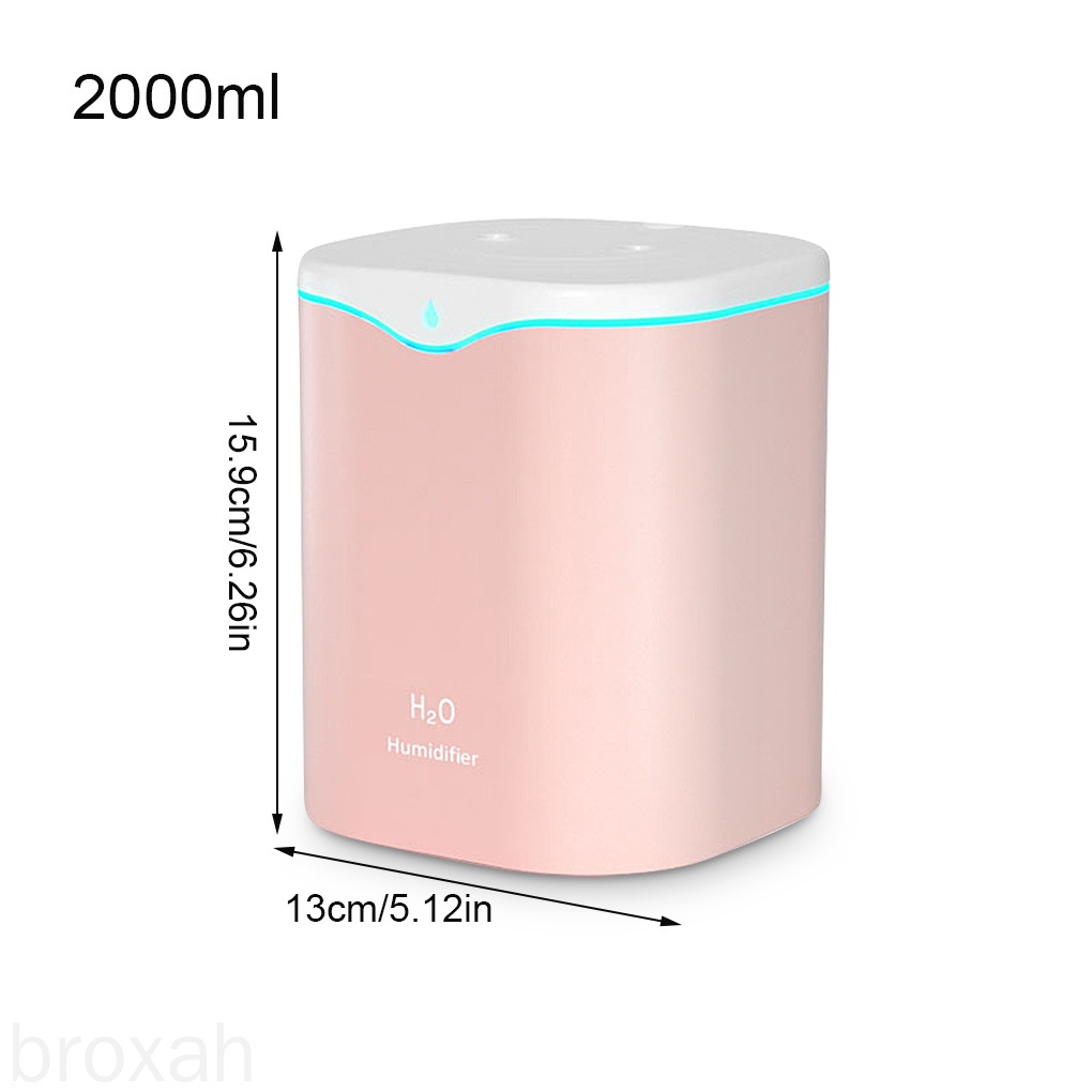 Máy Tạo Độ Ẩm Phun Sương Khuếch Tán Tinh Dầu Lọc Không Khí H2O Dung Tích Lớn 2000ml Bù Ẩm Cho Phòng Máy Lạnh