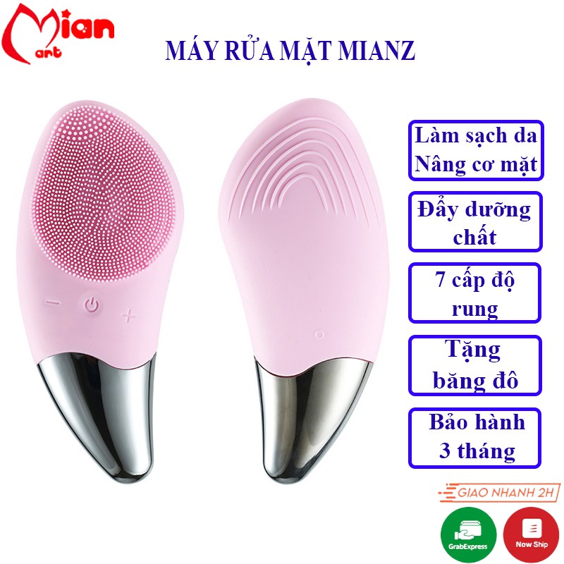 MÁY RỬA MẶT LÀM SẠCH MASSAGE VÀ NÂNG CƠ SONIC TẶNG 1 BĂNG ĐÔ - MIAN MART