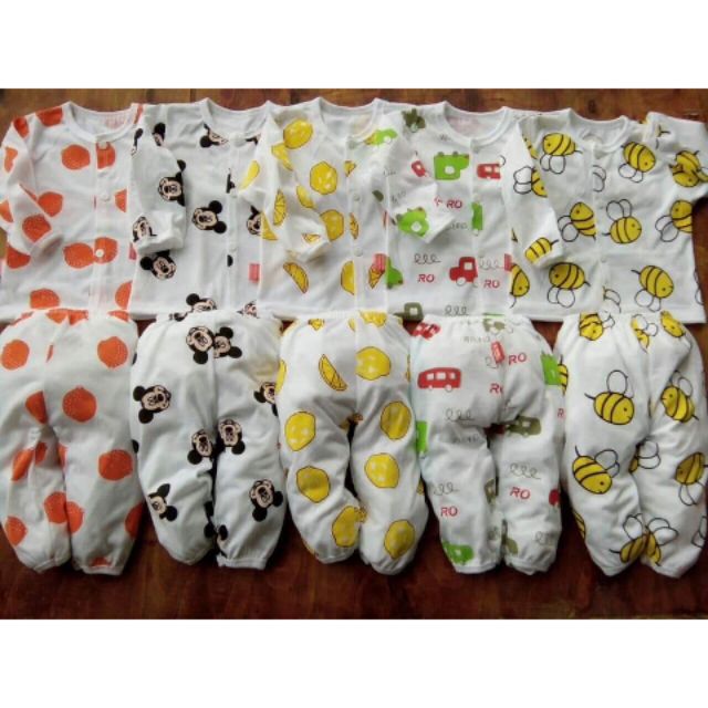 Set 5 bộ carter cho bé có cài nút