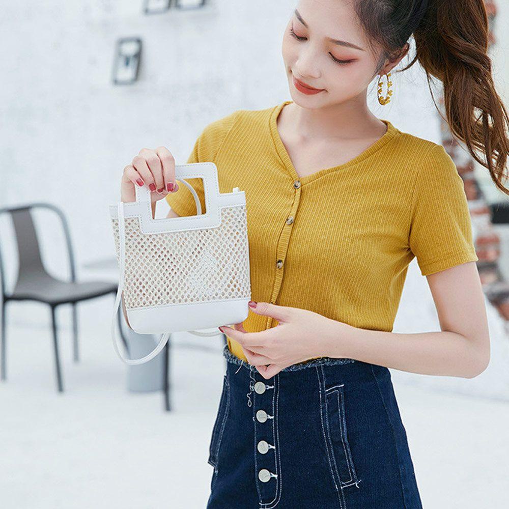 Túi Đeo Chéo Đan Lát Thời Trang Nữ Tính