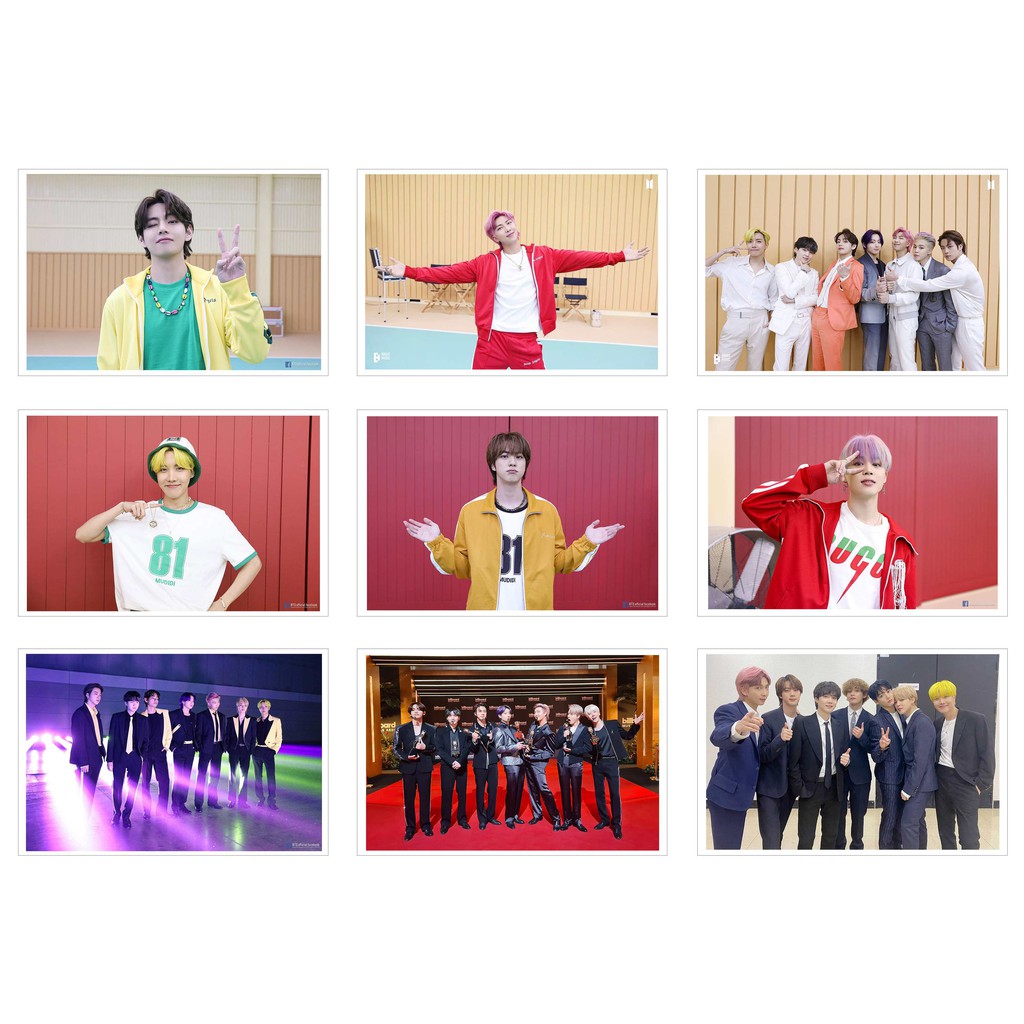 [Ép Lụa] Lomo Card 54 Ảnh BTS - BUTTER photo sketch