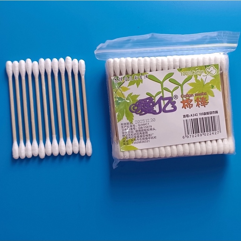 Tăm bông thân gỗ 2 đầu 73mm chất liệu cotton 100% có khả năng chịu nhiệt tốt, chống ăn mòn và oxi hóa