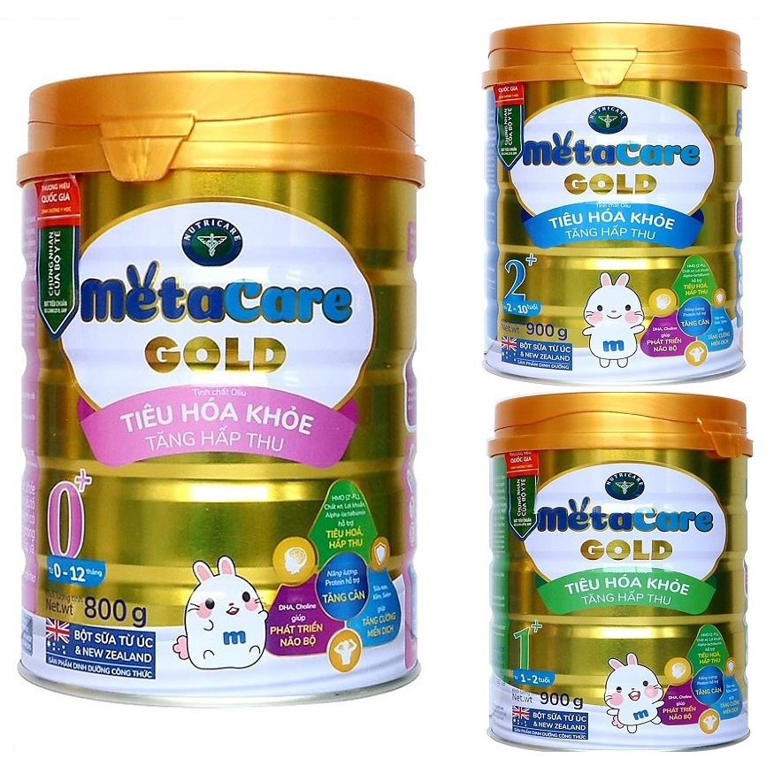 Sữa bột MetaCare gold 0+,1+,2+ 800g