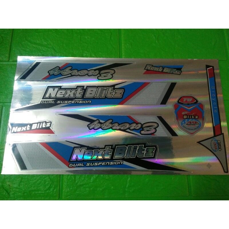 Bộ tem dán xe đạp leo núi Next Blitz hàng nhập Thái Lan chất lượng cao dành trang trí, tem màu sắc c