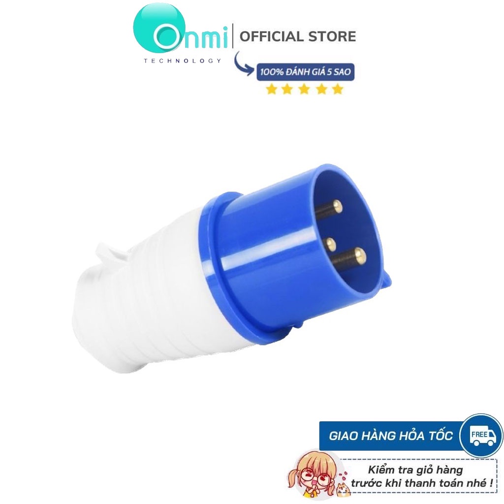 Phích cắm công nghiệp 3 chấu 32A di động và cố định an toàn chống cháy