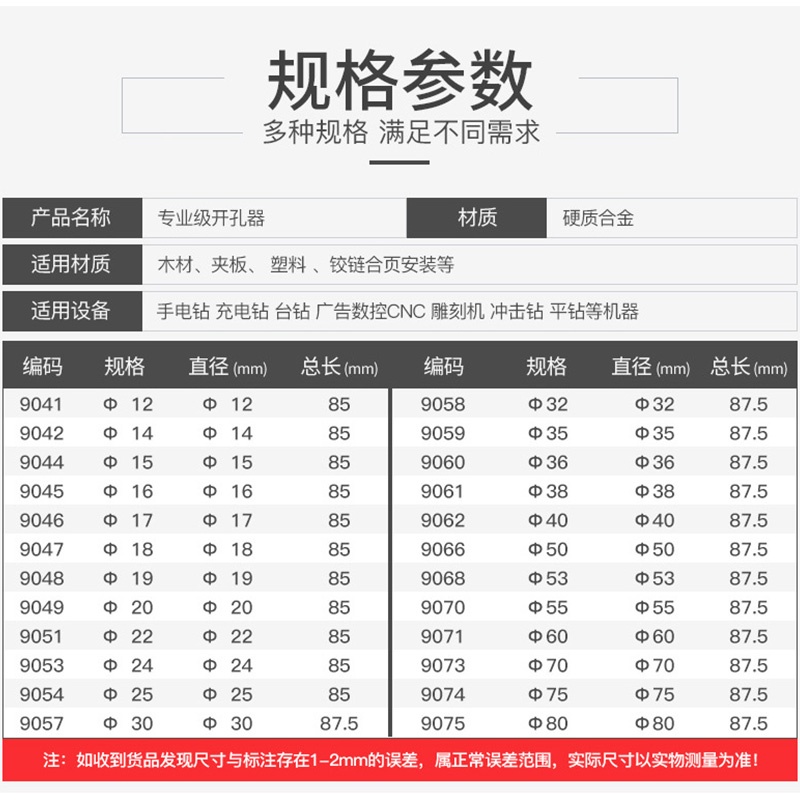 Thượng Hải Hao Chế Biến Gỗ Lỗ Mũi Khoan Đa Năng Gỗ Mở Khóa Tròn Bản Lề Gỗ Cửa Gỗ Đục Lỗ Tạo Tác Phù Hợp Với