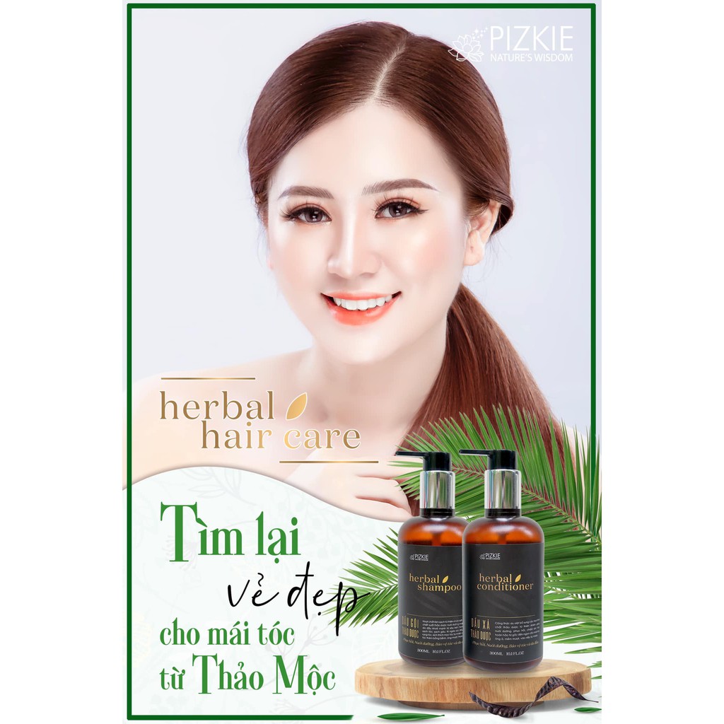 Dầu gội thảo dược HERBAL HAIR CARE - PIZKIE - Chiết xuất hoàn toàn từ thảo dược