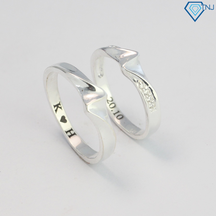 Nhẫn bạc nam nữ khắc tên theo yêu cầu ND0444 Trang Sức TNJ