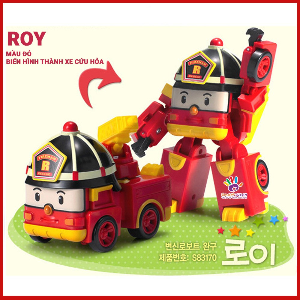 [HÀNG LOẠI 1] Ảnh Thật Bộ 6 Xe Robocar Poli biến hình