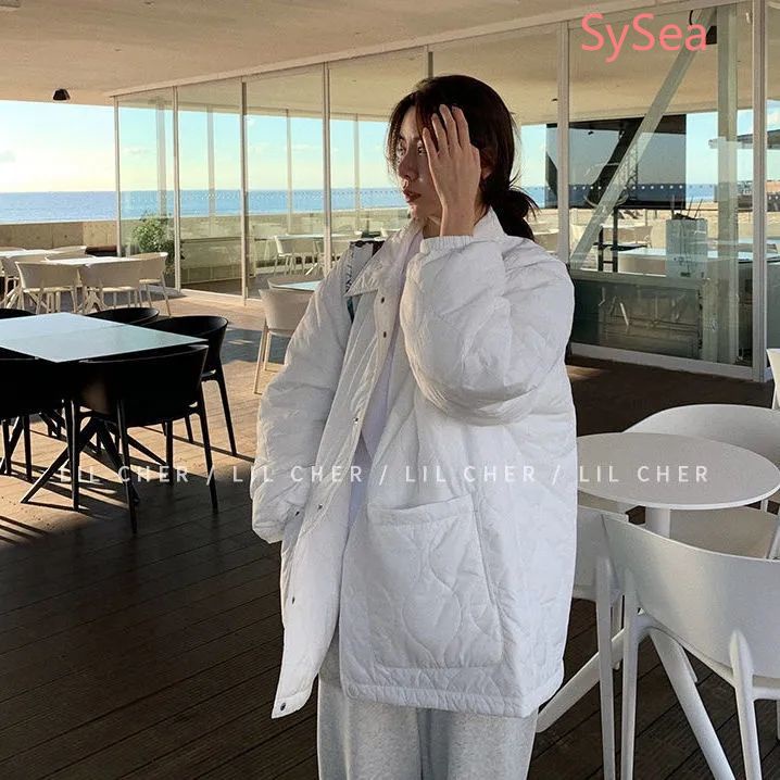 Áo khoác nhồi cotton dáng rộng size lớn phong cách Hàn Quốc thời trang dành cho nữ