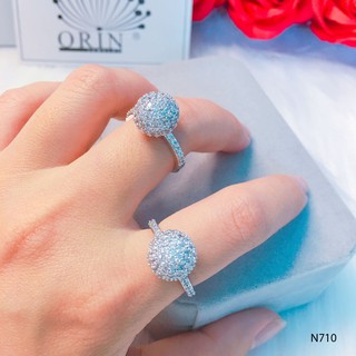 Nhẫn bạc nữ, nhẫn trái châu đính đá thiết kế cao cấp Orin N710