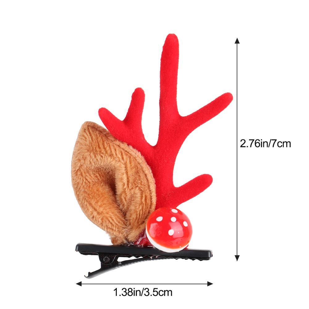 Set 2 Kẹp Tóc Hình Sừng Hươu Hóa Trang Tiệc Giáng Sinh