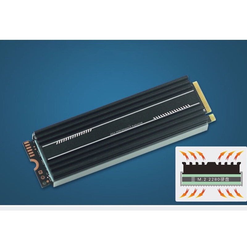 Đế Tản Nhiệt Ổ Cứng M.2 NVMe SSD 2280 HDD Bằng Nhôm Kèm Miếng Đệm Tản Nhiệt Cho Máy Tính