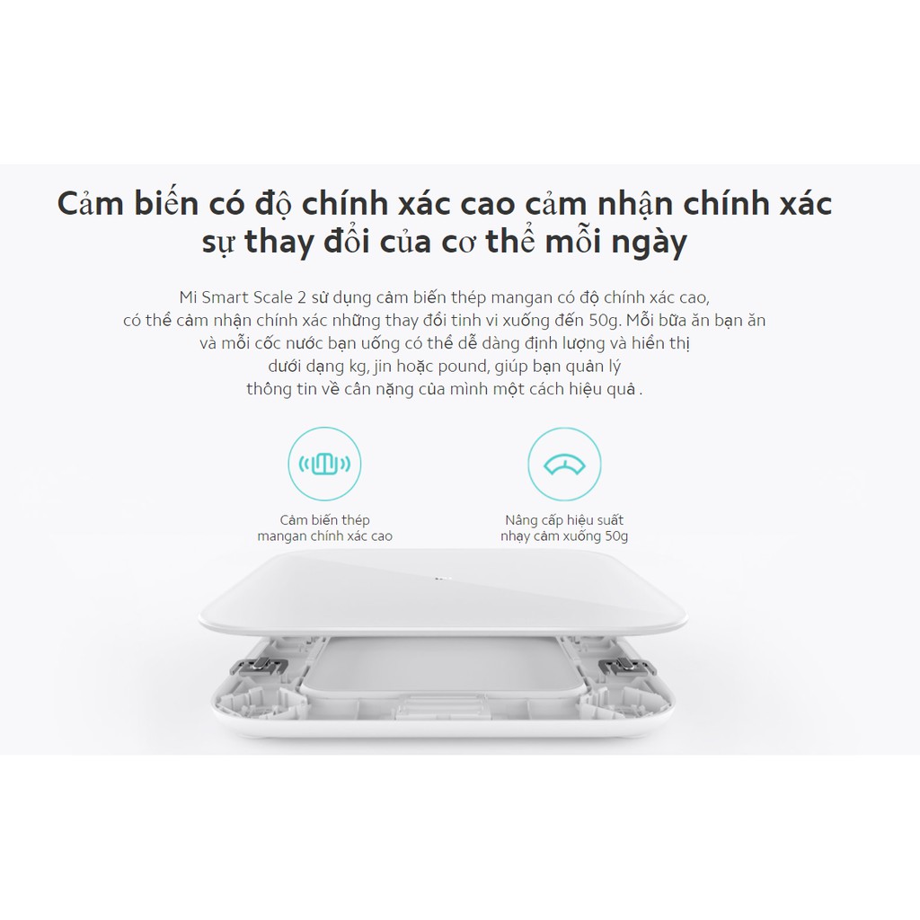 Cân Thông Minh Xiaomi Smart Scale 2 - NUN4056GL - Hàng Chính Hãng - Bản Quốc Tế - Digiworld