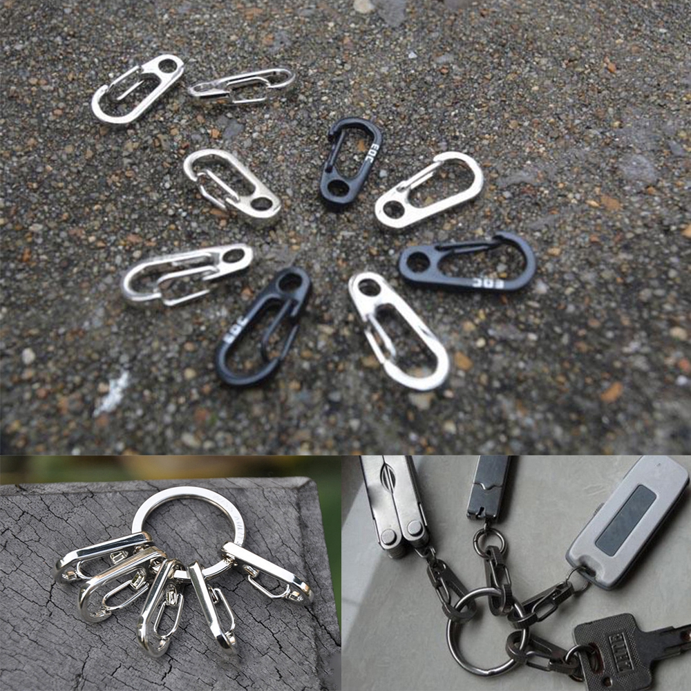 LETTER 2/4pcs Hang Buckle MIni Aluminum Alloy Safety Travel Tools Survival EDC Gear Outdoor Hook D Carabiner