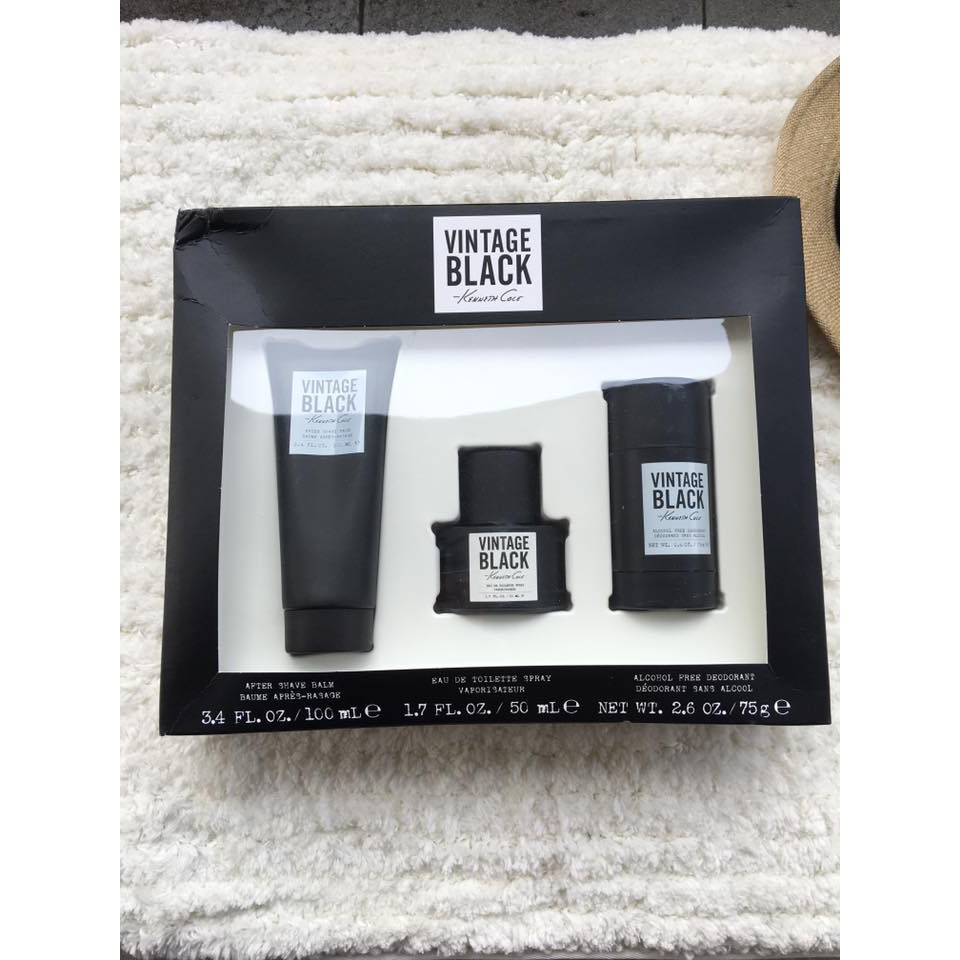 set Kenneth Cole Vintage Black EDT Nam