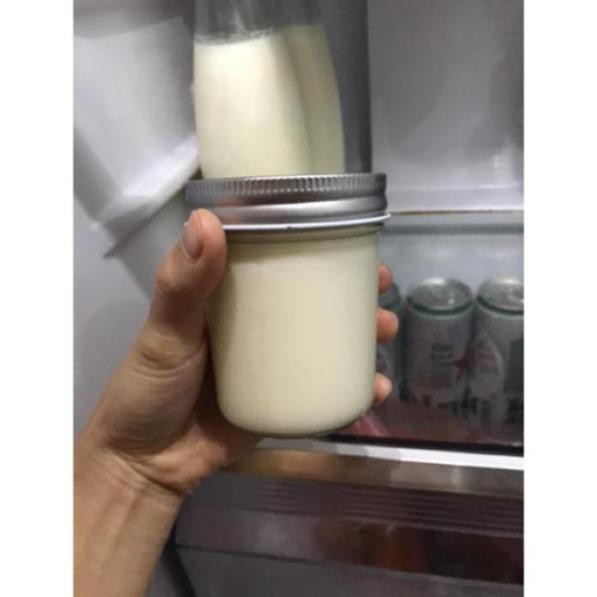 COMBO 10 HŨ THỦY TINH NẮP NHÔM 200ML MIỆNG RỘNG LÀM SỮA CHUA, CARAMEN, ĐỰNG THỰC PHẨM ĐA NĂNG