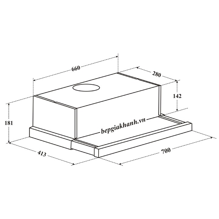 Máy hút mùi âm tủ 70cm Teka TL 7420 nhập khẩu Bồ Đào Nha