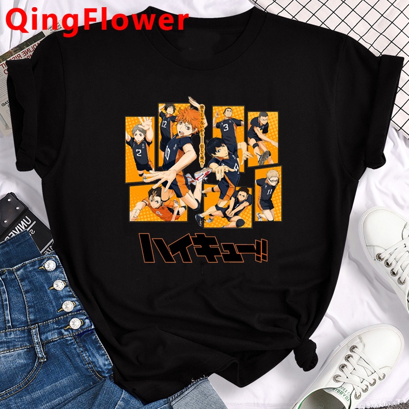 Áo nam Tay Ngắn In Hình Nhân Vật Hoạt Hình Haikyuu Cá Tính