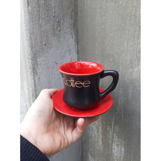 Bộ cốc + đĩa cafe nóng̣ (5 bộ) ̣