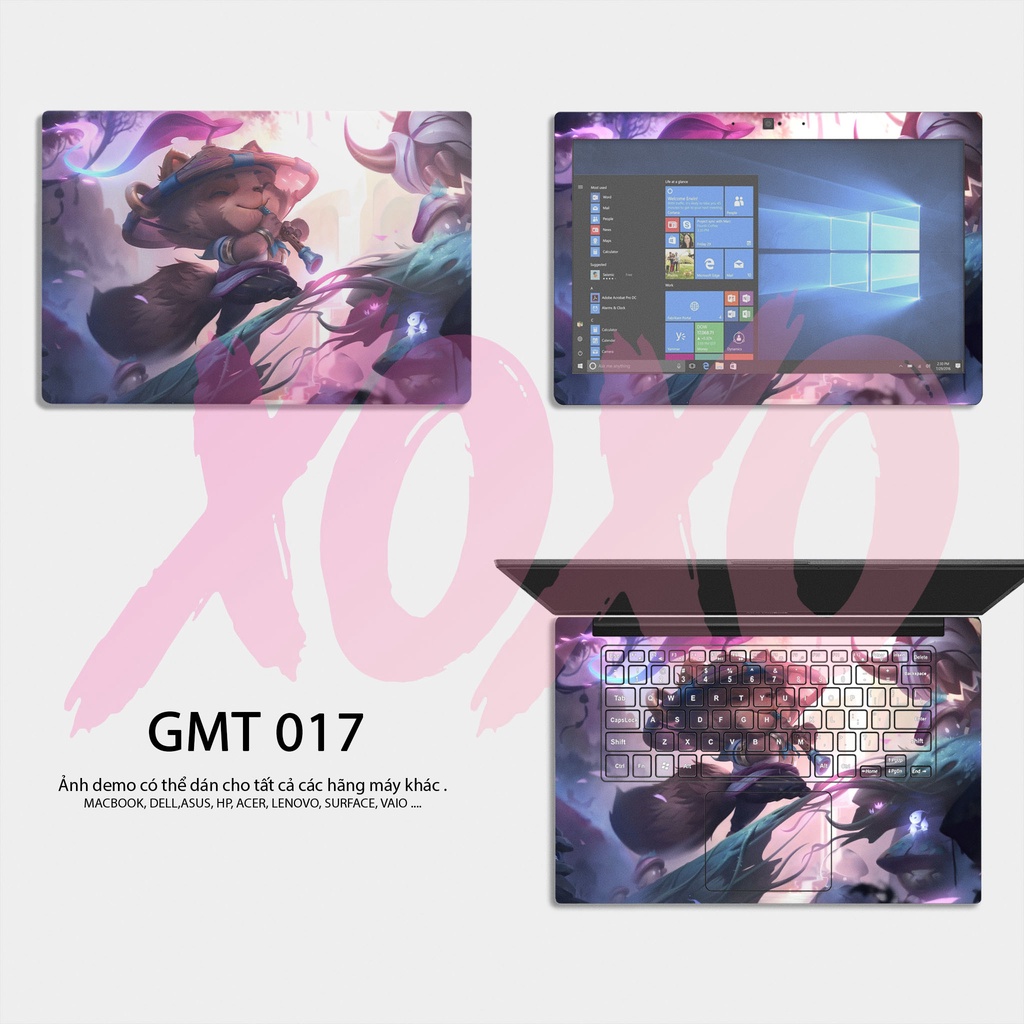 Miếng Dán Skin Laptop 25 Mẫu Game League Of Legends   - Decal Dán có cho Dell, Hp, Asus, Lenovo, Acer, MSI, Surface,Vaio